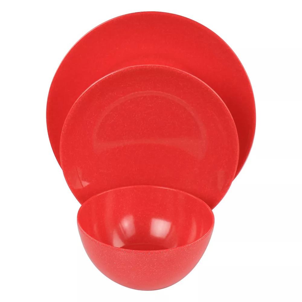 Martha Stewart 12 Piece Melamine Dinnerware Set In Red 2 Martha Stewart 12 Piece Melamine Dinnerware Set In Red - Image 2