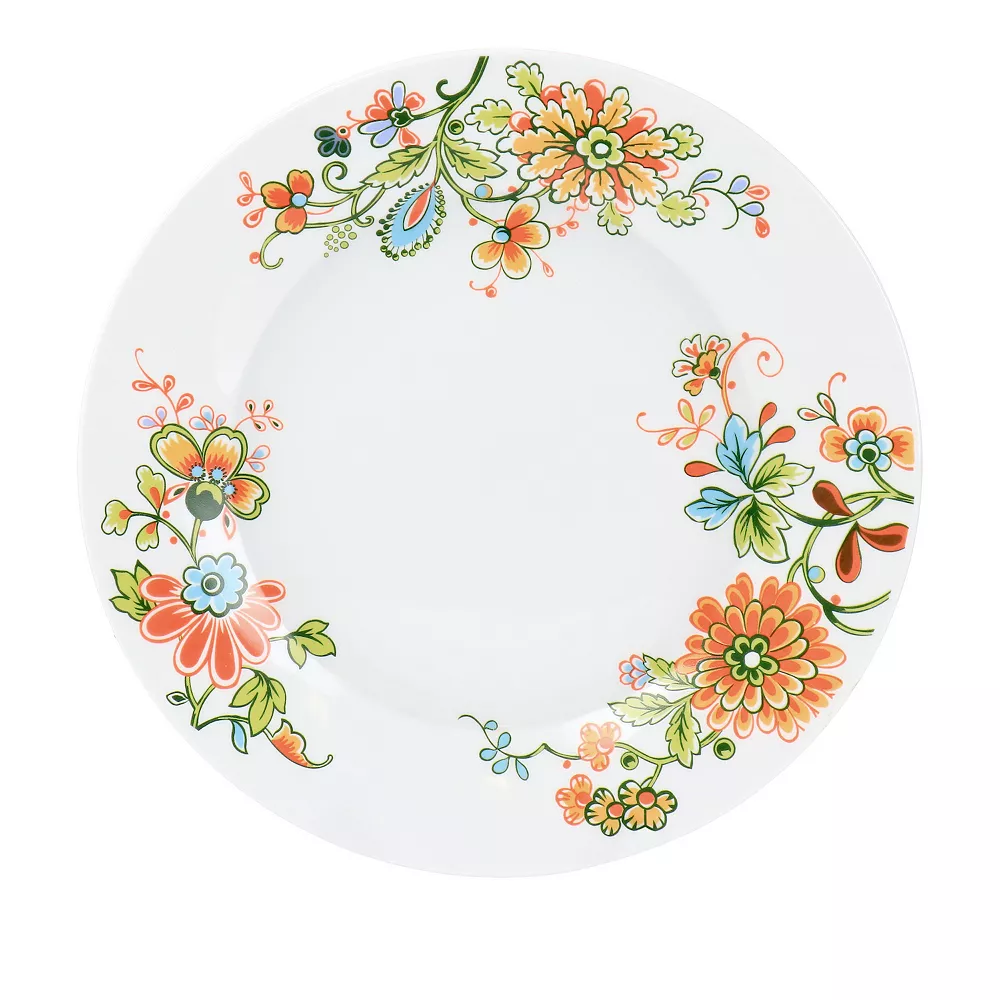 Elama Spring Bloom 16 Piece Round Porcelain Dinnerware Set 2 Elama Spring Bloom 16 Piece Round Porcelain Dinnerware Set - Image 2