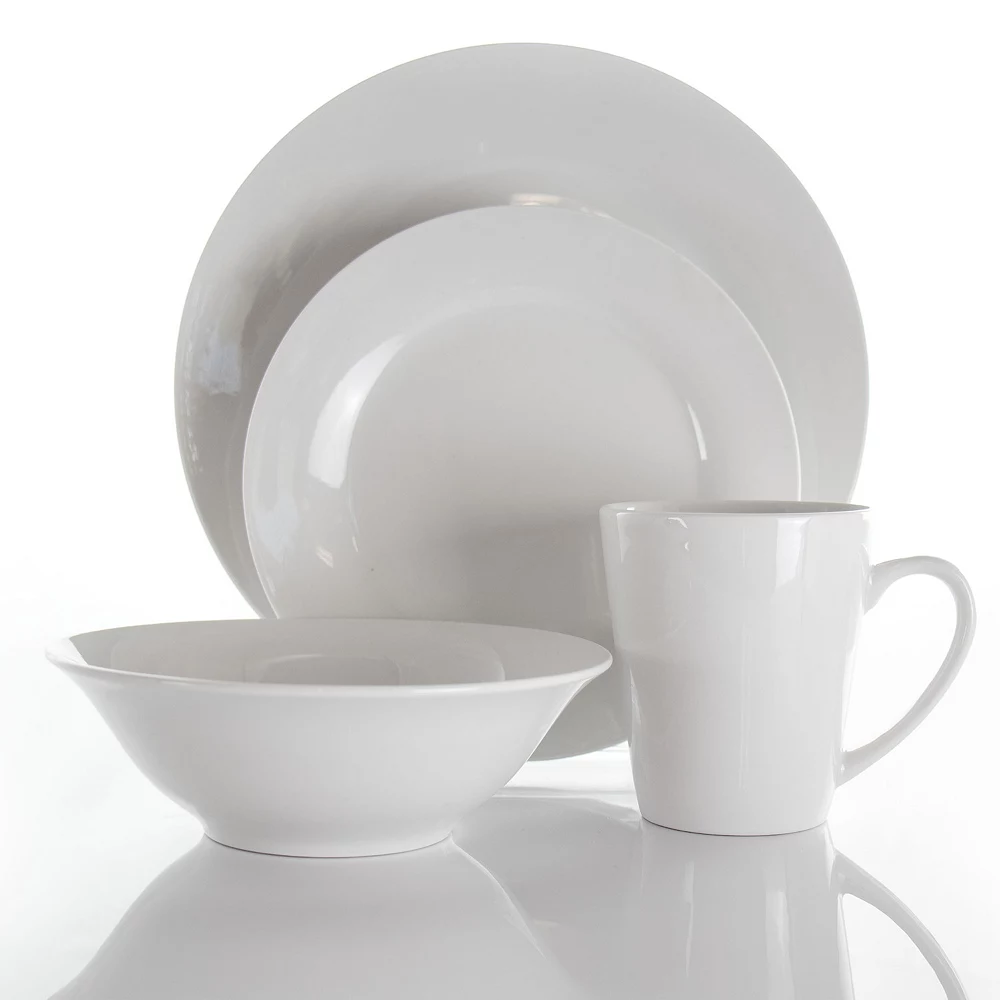 Elama Marshall 16 Piece Porcelain Dinnerware Set In White 2 Elama Marshall 16 Piece Porcelain Dinnerware Set In White - Image 2