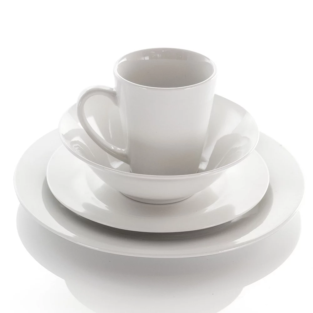 Elama Marshall 16 Piece Porcelain Dinnerware Set In White 3 Elama Marshall 16 Piece Porcelain Dinnerware Set In White - Image 3
