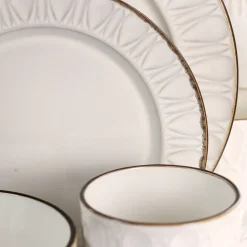 Gibson Elite Golden Halo 16 Piece Stoneware Dinnerware Set -dinner plate shop 5984291 ALT2