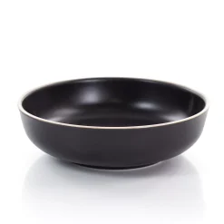 Gibson Elite Serenade 16 Piece Round Stoneware Dinnerware Set In Black -dinner plate shop 5984300 ALT3