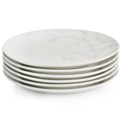 Martha Stewart Gibson Everyday 10.5 Inch Fine Ceramic 6 Piece Decorated Dinner Plates In White 6 Martha Stewart Gibson Everyday 10.5 Inch Fine Ceramic 6 Piece Decorated Dinner Plates In White -dinner plate shop 5990716 ALT2