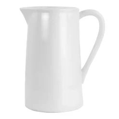 Martha Stewart Gibson Everyday 2.5 Quart Ceramic Pitcher In White