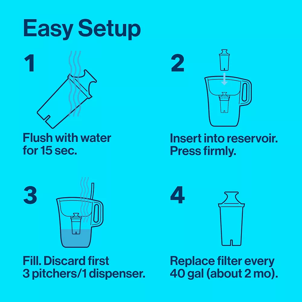 Brita 10-Cup Water Filter Pitcher With Standard Filter 2 Brita 10-Cup Water Filter Pitcher With Standard Filter - Image 2