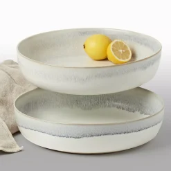 Alternative view of Tabletops Gallery Hudson Reactive Glaze 2-pc. Shallow Bowl Set