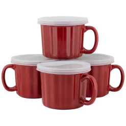 10 Strawberry Street 4-pc. Soup Mug With Lid Set