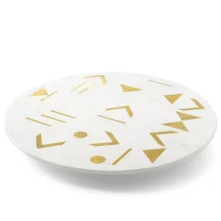 GAURI KOHLI Olympia Marble Lazy Susan 16"