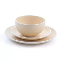 Alternative view of Spice By Tia Mowry Creamy Tahini 12 Piece Stoneware Dinnerware Set In Matte Orange