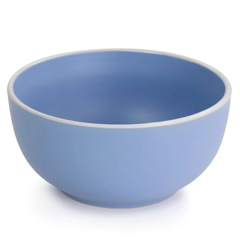 Spice By Tia Mowry Creamy Tahini 12 Piece Stoneware Dinnerware Set In Matte Blue 4 Spice By Tia Mowry Creamy Tahini 12 Piece Stoneware Dinnerware Set In Matte Blue - Image 4