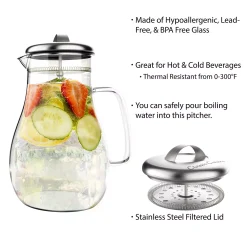 Classic Cuisine 64-oz. Glass Carafe 6 Classic Cuisine 64-oz. Glass Carafe -dinner plate shop 6108190 ALT2