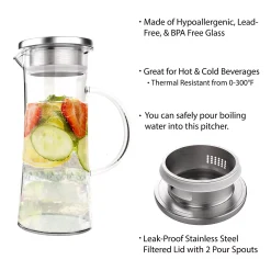 Classic Cuisine 50-oz. Glass Carafe 6 Classic Cuisine 50-oz. Glass Carafe -dinner plate shop 6108191 ALT2