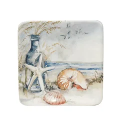 Certified International Coastal Landscape 4-pc. Canape Plate Set -dinner plate shop 6177775 ALT2