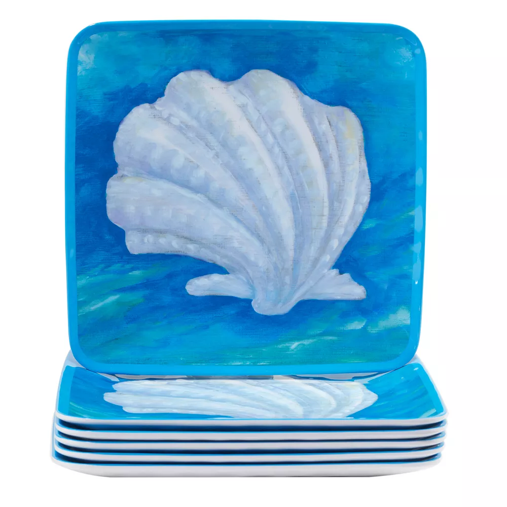 Certified International Ocean Beach 6-pc. Melamine Dinner Plate Set 1 Certified International Ocean Beach 6-pc. Melamine Dinner Plate Set